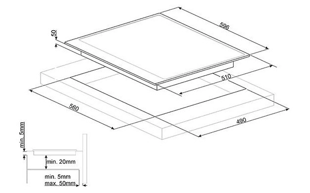 Ретро индукционен плот SMEG SI764AOM