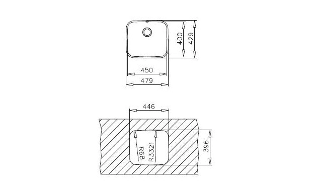 Иноксова подплотова мивка Teka BE 45.40