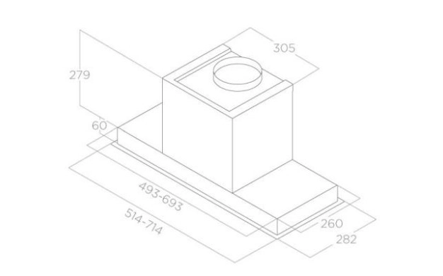 Аспиратор за вграждане Elica Hidden 2.0 IXGL 52