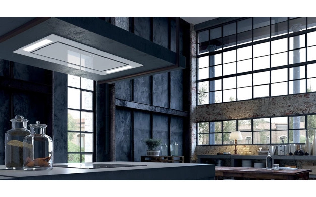 Островен аспиратор за вграждане в таван Faber HEAVEN GLASS 2.0 WH FLAT