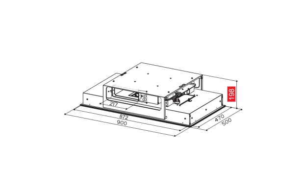 Островен аспиратор за вграждане в таван Faber HEAVEN GLASS 2.0 WH FLAT