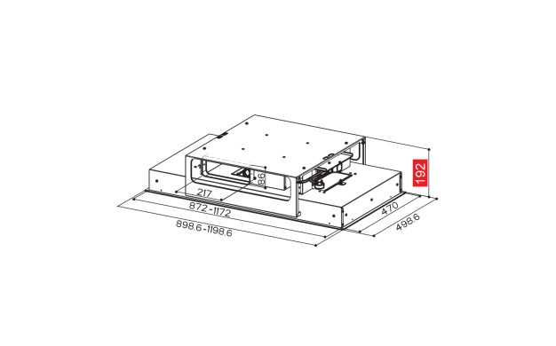 Островен аспиратор за вграждане в таван Faber HEAVEN 2.0 X FLAT