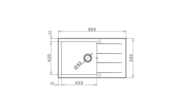 Пирогранитна мивка PYRAMIS Athlos PLUS (86x50) 1B 1D