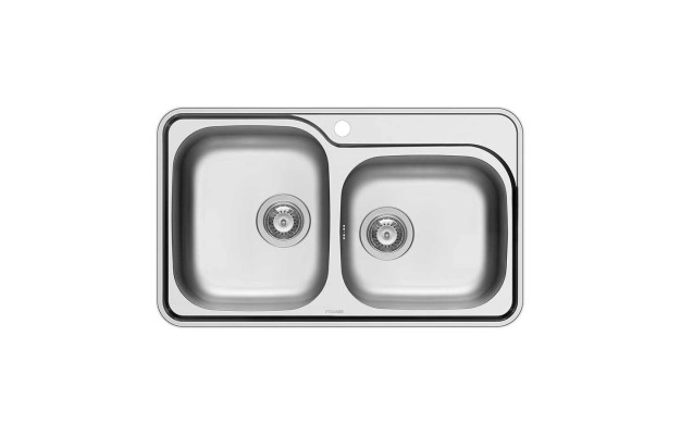 Двукоритна мивка PYRAMIS SPACE MINI (80x48) 2B