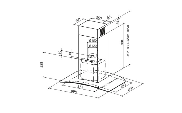 Островен аспиратор Faber TRATTO ISOLA