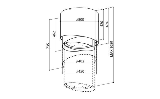 Островен аспиратор Faber PAREO EVO PLUS KL X