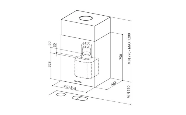 Островен кубичен аспиратор FABER CUBIA ISOLA