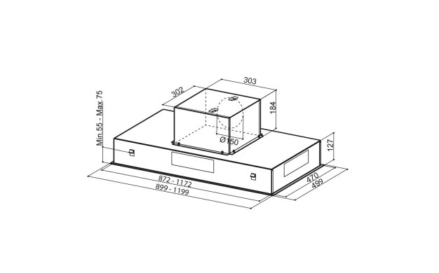 Таванен аспиратор Faber HEAVEN 2.0 EV8+ KL X90