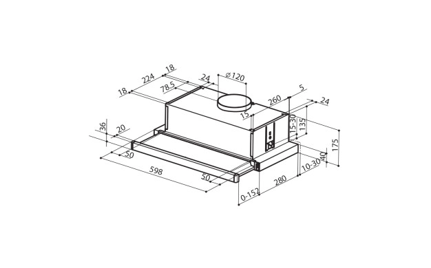 Аспиратор за вграждане Faber FLEXA NG AM/X A60