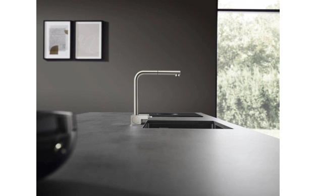 Смесител за кухня Hansgrohe Aquno Select M81-H250, Stainless Steel Finish, pull-out spray, 2jet, sBox
