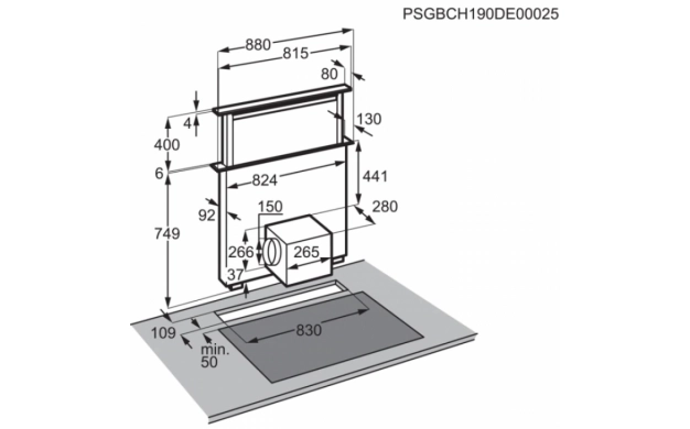 Аспиратор за вграждане в плот AEG DDE5960B