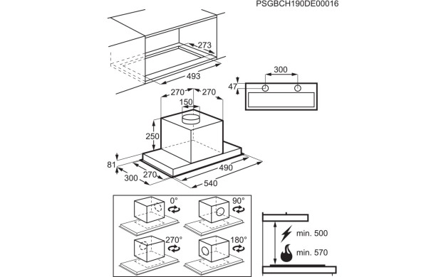 Аспиратор за вграждане AEG DGE5661HM