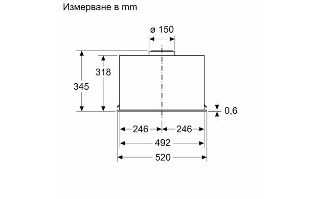 Аспиратор за вграждане Bosch DLN56AC50