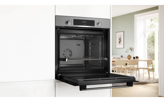 Вградена фурна Bosch HBA534ES3 – голям обем, равномерно печене и лесна поддръжка