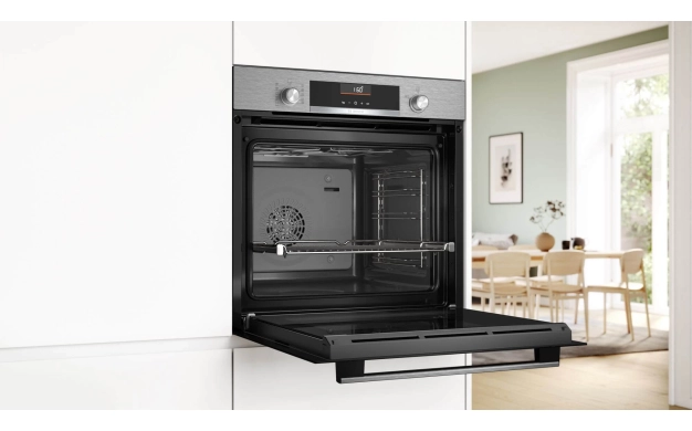 Вградена фурна Bosch HBG536ES4 – 71 л, 3D HotAir, Air Fry и интелигентни функции за модерна кухня