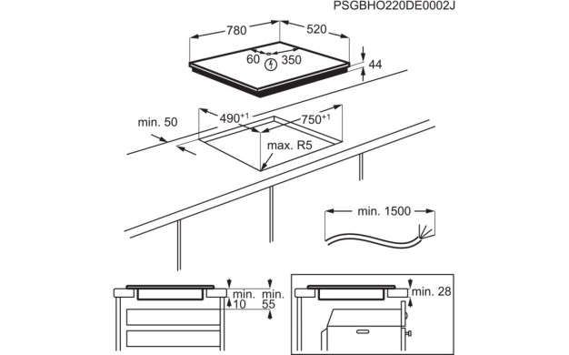 AEG индукционен плот TotalFlex NIR86T08FB