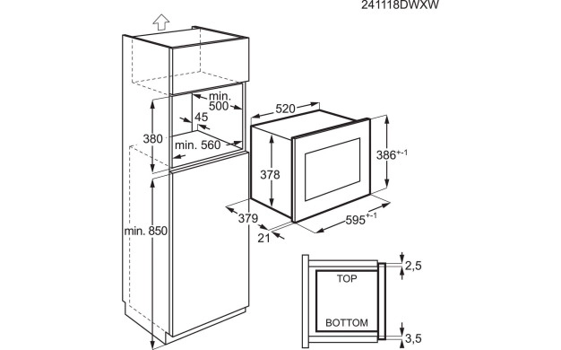 Микровълнова за вграждане AEG OS5GM251EB