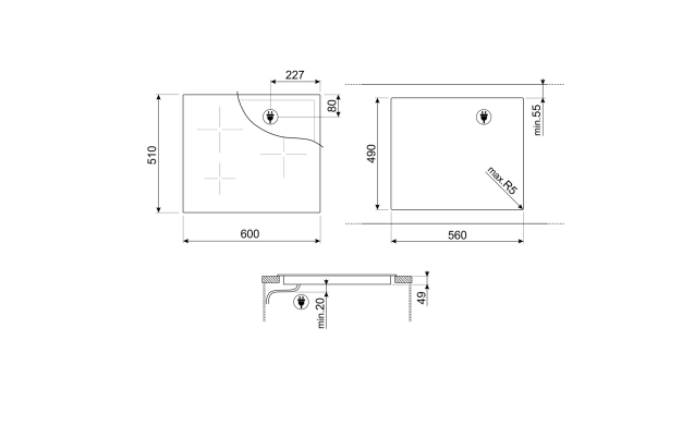Бял индукционен плот SMEG SI2M7643DW