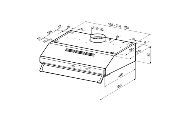 Традиционен аспиратор SMEG KSEC61XE3