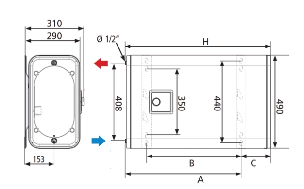 Електрически бойлер Atlantic Vertigo Steatite Wi-Fi 50 – 40 литра