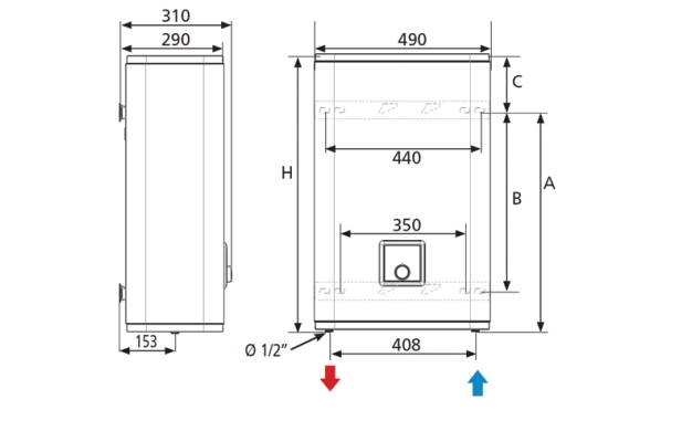 Електрически бойлер Atlantic Vertigo Steatite Wi-Fi 50 – 40 литра