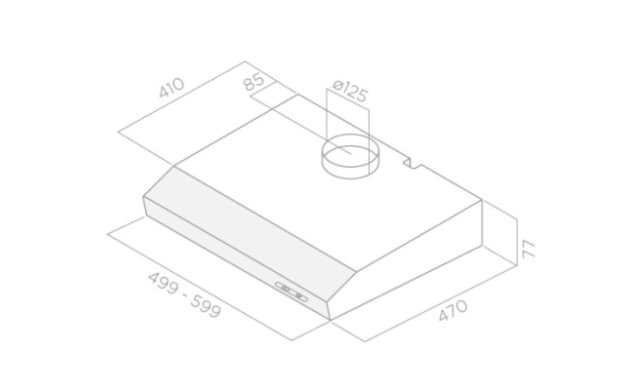 Аспиратор за вграждане под шкаф Elica Verve IX 60