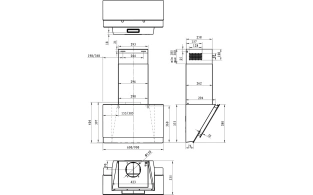 Вертикален аспиратор Gorenje WHI649EXBG