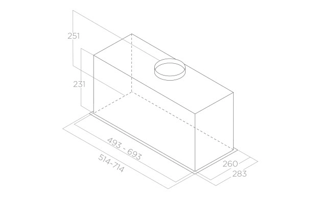 Аспиратор за пълно вграждане Elica Fold BL MAT 52