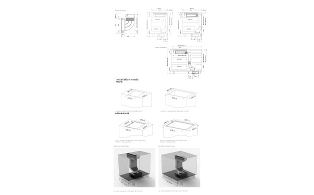 Аспиратор за вграждане в плот FABER HOO-B