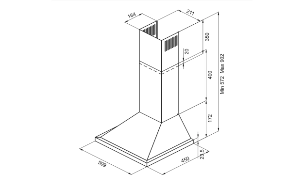 Аспиратор Tesy CH 301 1T 60 IX
