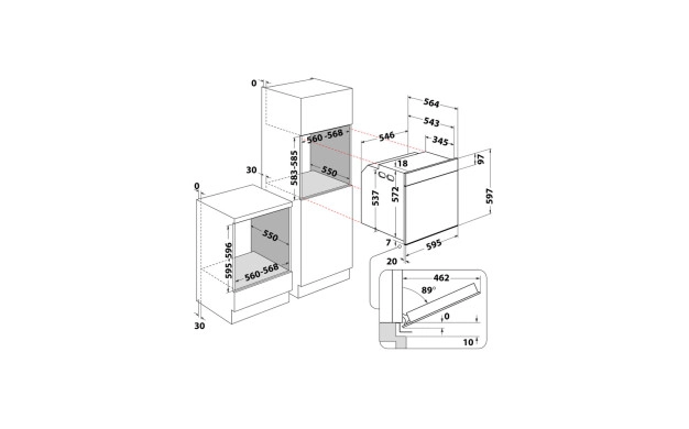 Whirlpool WOI4S8PM1SWA – фурна за вграждане с пиролитично почистване